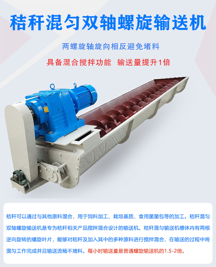 秸稈混勻雙軸螺旋輸送機(jī)介紹